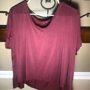 American Eagle Soft & Sexy Maroon Tee